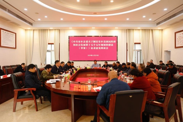 王先波主持召开安乡县“十五五”规划《建议》征求意见座谈会