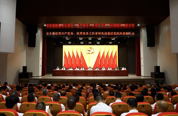 安乡县召开“两优一先”表彰大会