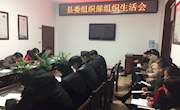 安乡县委组织部机关支部召开组织生活会